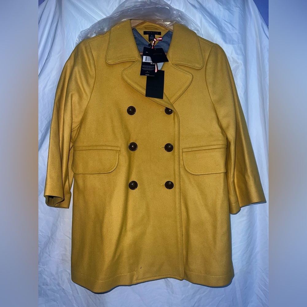 ‼️BRAND NEW, NEVER WORN ‼️ Tommy Hilfiger Yellow Women’s Pea Coat